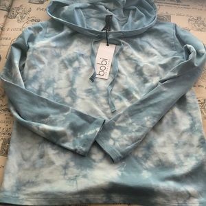 NWT BOBI the dye hooded sweatshirt size S